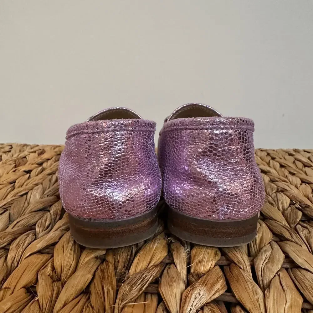 Sam Edelman Loraine Bit Loafer sz 11 Pink Metallic Girl's Shoes